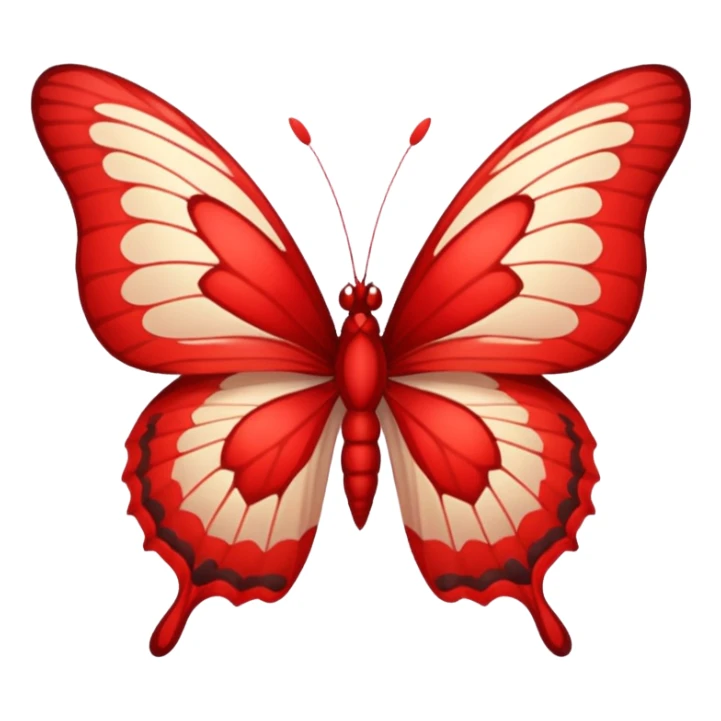 UNA MARIPOSA ROJA, PERO DEBE SER UN ROJO UN PELÍN CLARO. sticker