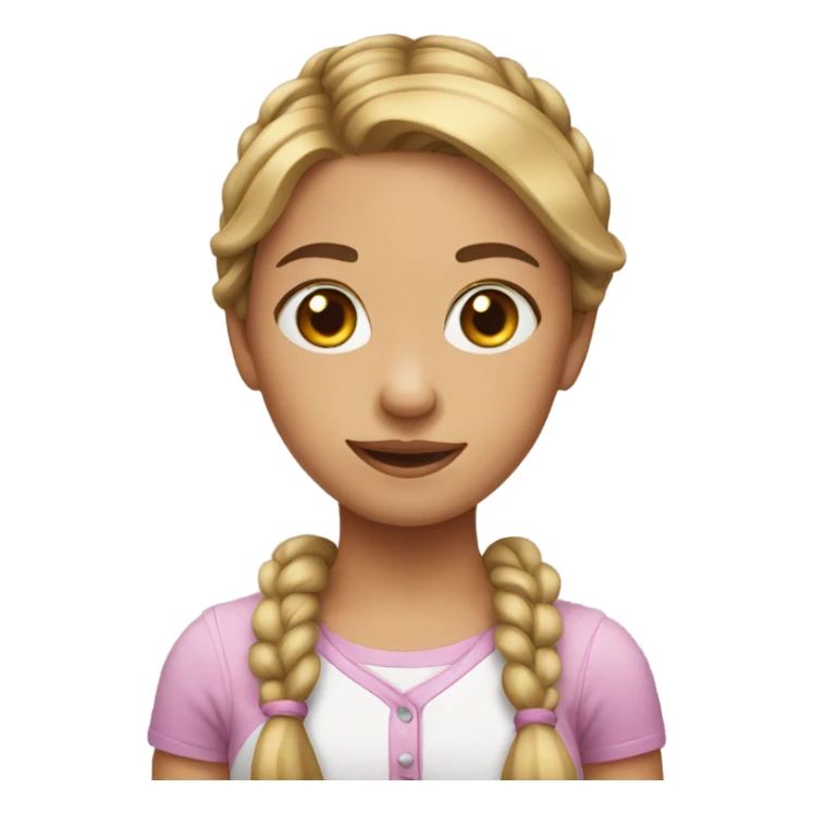 Girl with pigtails  sticker