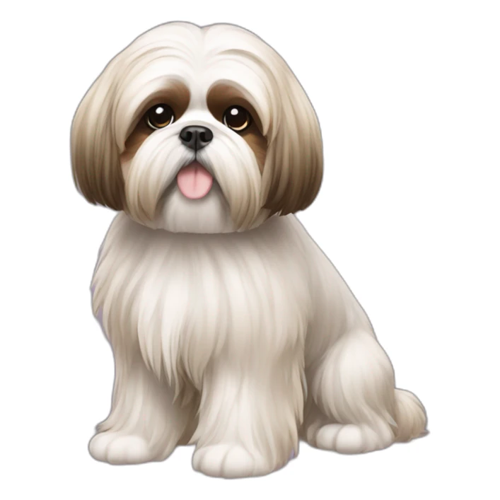 Dog Shih Tzu with long wool full-height sticker