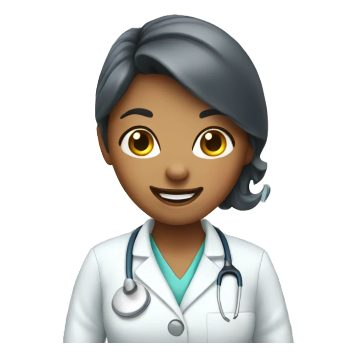 female dentist with big head wagging their finger  sticker