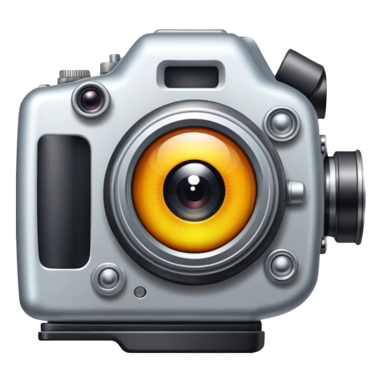 camera with an eye in the lens sticker