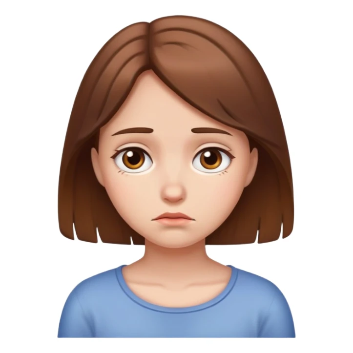 girl looking turning to look sad sticker