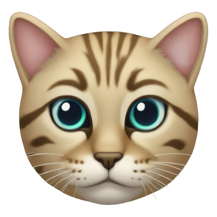 Gato verde de ojos azules con rayos alrededor sticker