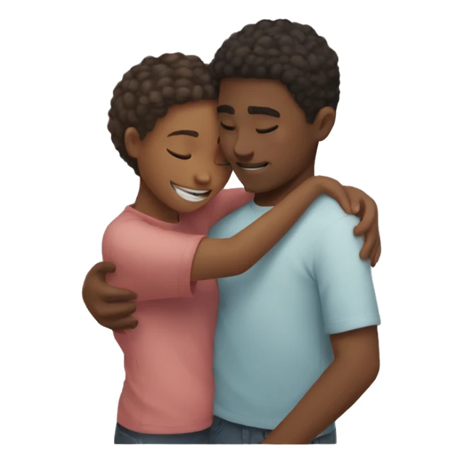 Brother and sister hug sticker