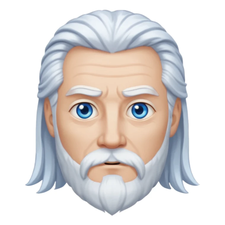 Odin with blue eyes, white hair sticker