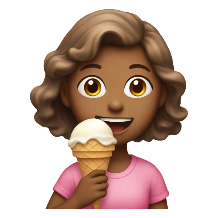 a pink heart with a girl eating ice cream within it sticker