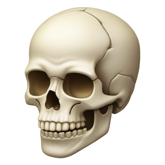 Short skull sticker