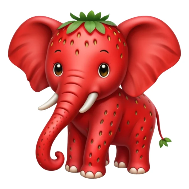 Strawberry éléphant peau en fraise sticker