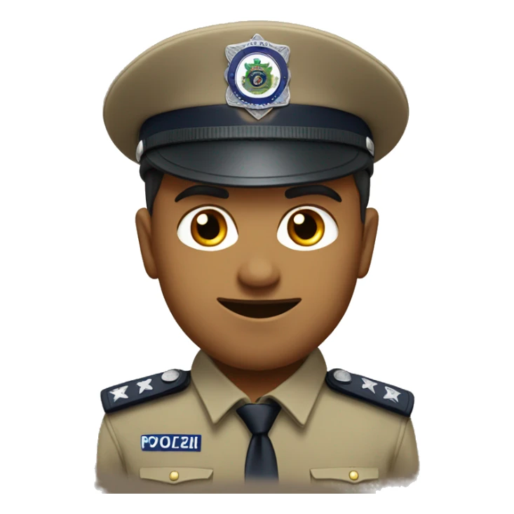 KHEDA POLICE in khakhi uniform  sticker