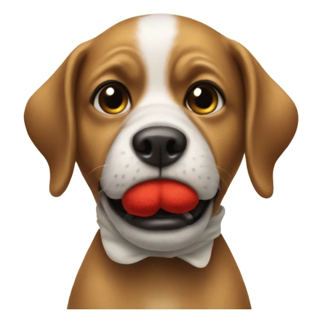 Dog with sock in mouth sticker