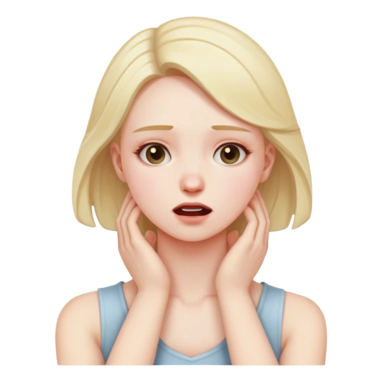 girl hold hands to neck crashing out sticker