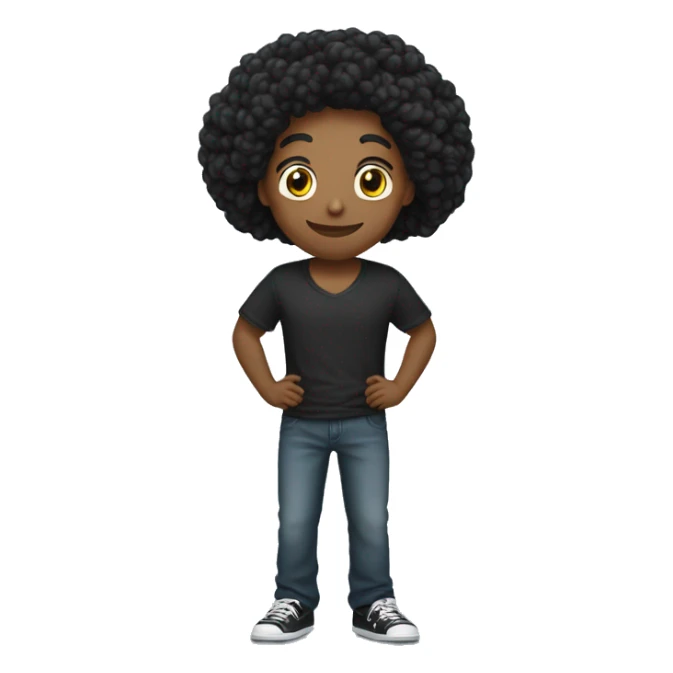 Casal ele negro com cabelos raspados e ela loira de cabelos longos  sticker