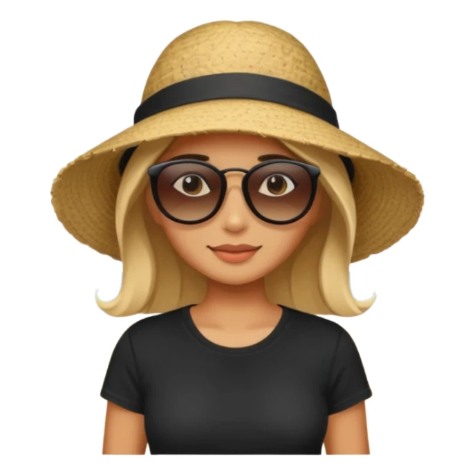 beach woman with black t shirt sticker