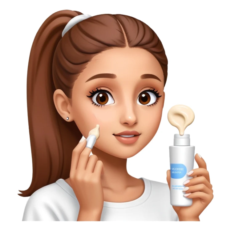 skin care cream application Ariana Grande sticker