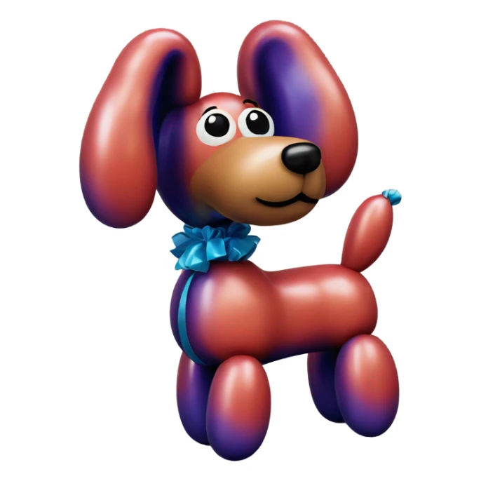 classic balloon dog made from a balloon sticker