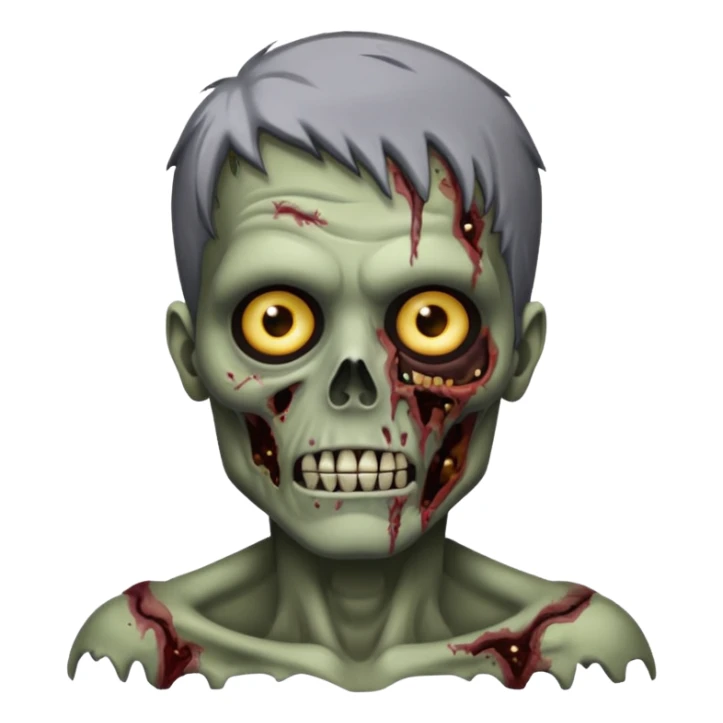 Zombie guy with black background sticker
