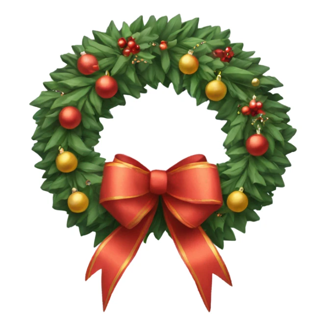 Vintage Christmas wreath sticker