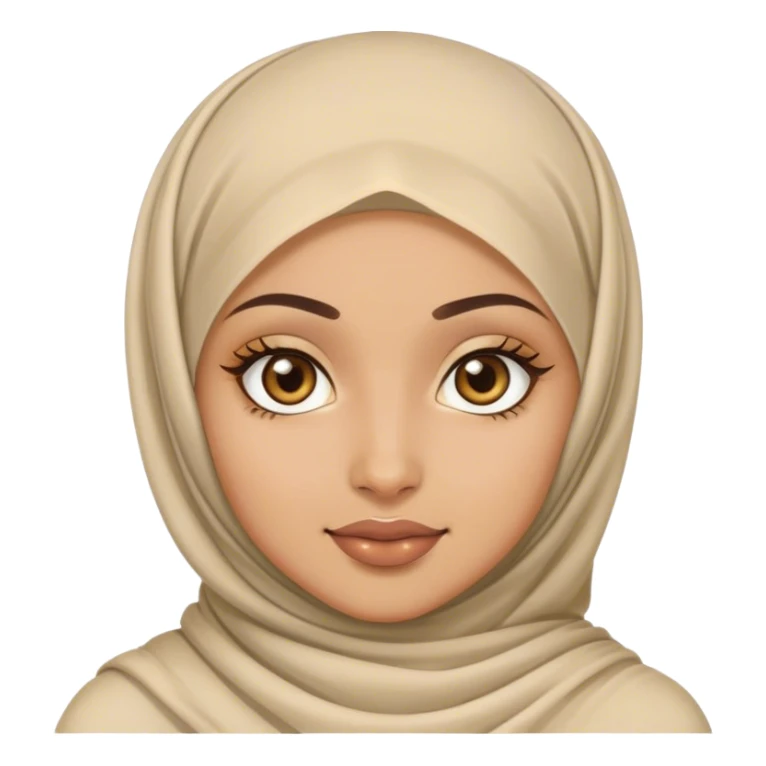 light skin hijabi girl with hazel contacts  sticker
