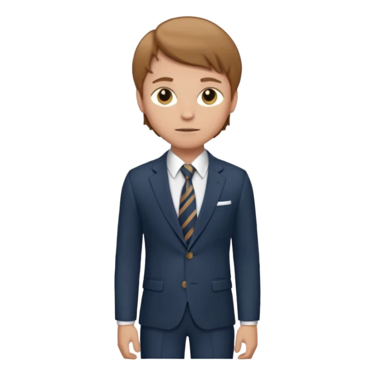 Young man, tailored trousers, a crisp button-down shirt, a blazer, and tie

 sticker