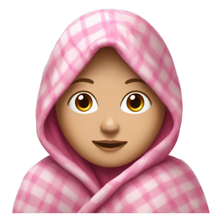 white girl in pink blanket  sticker