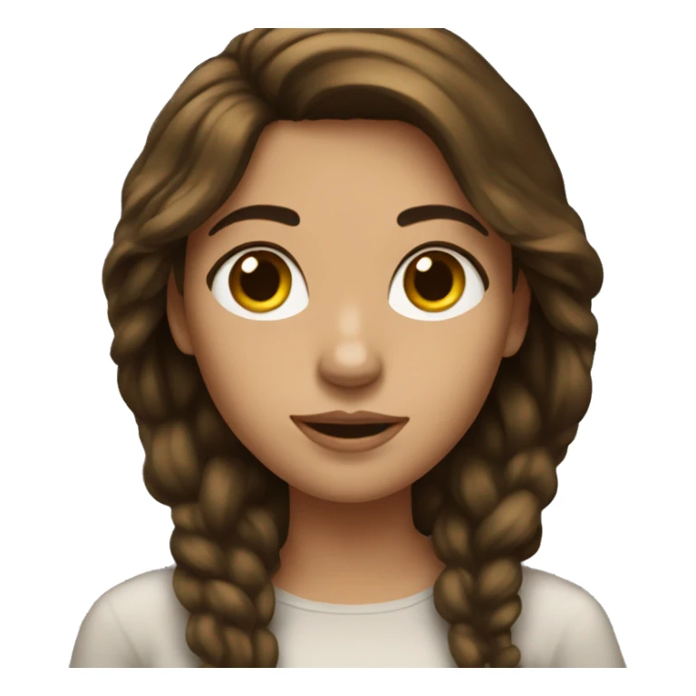 A brunette girl with gold iphone  sticker