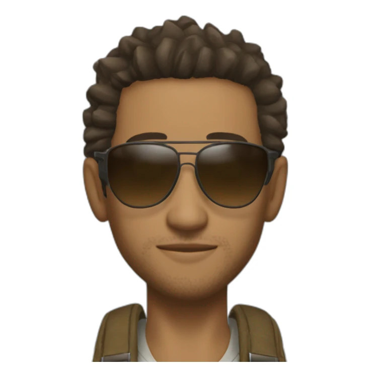 skinny tall lightskin barret Wallace with aviators final fantasy  sticker