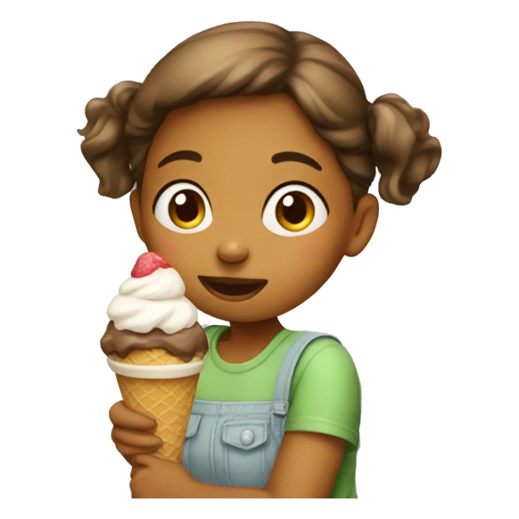 Girl eating icecream sticker