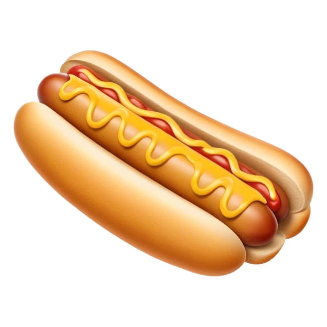 hotdog with only yellow mustard sticker