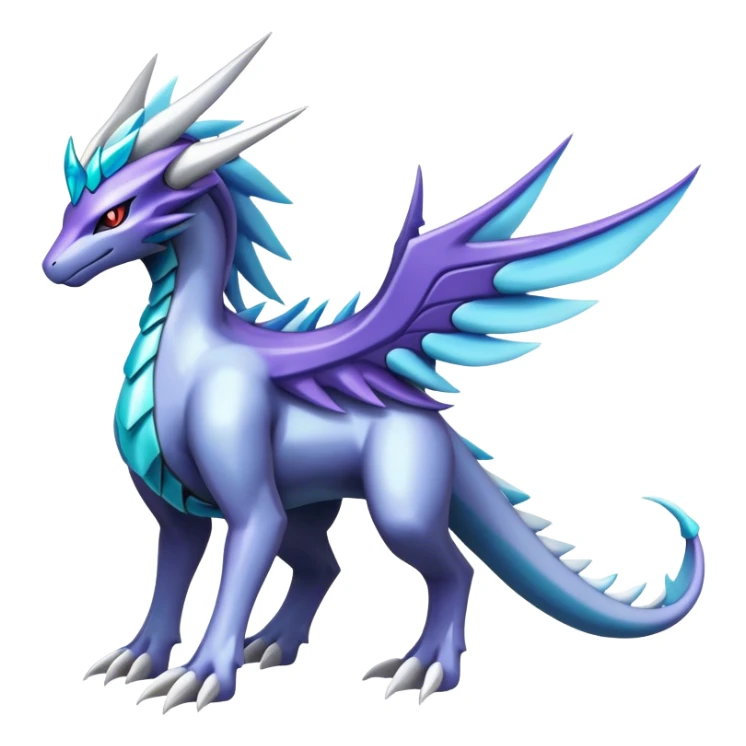  cool edgy shiny colorful godly ethereal Dialga-Suicune-Fakemon full body sticker