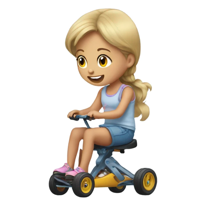 little girl doing a kartwheel sticker