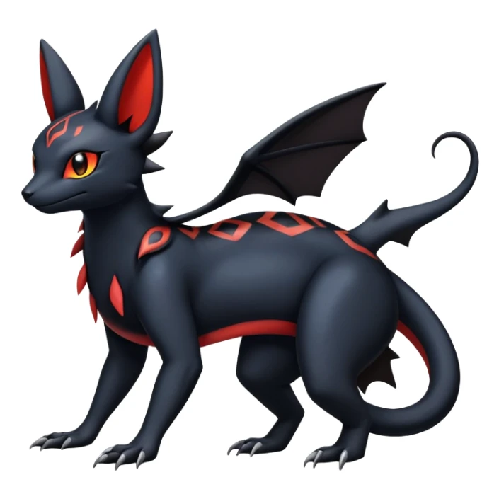Salandit-Umbreon-Noibat-Litten-Hybrid (Full body) sticker