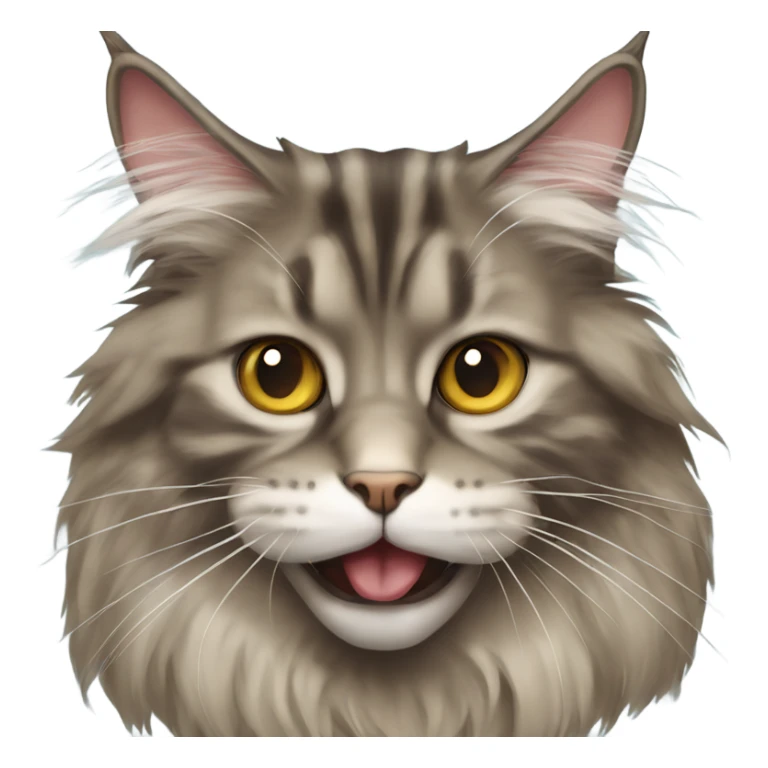 Maine Coon with a stupid mouth and stupid eyes  sticker