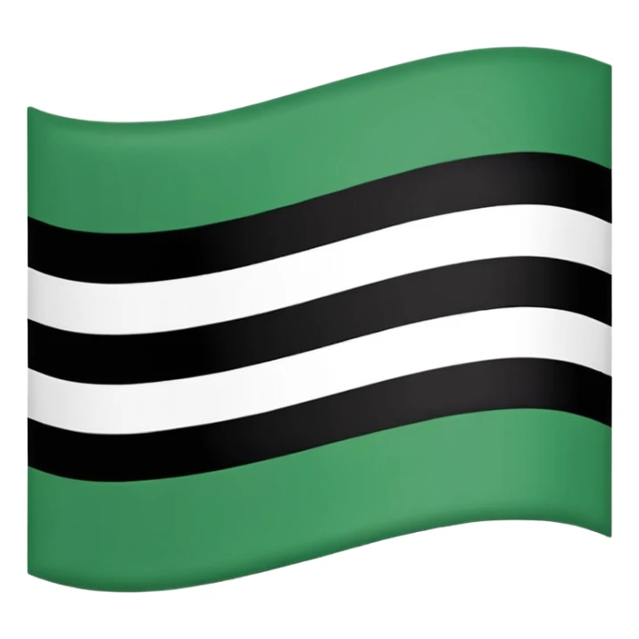 Make the flag of the Ural Republic, white, green, black sticker