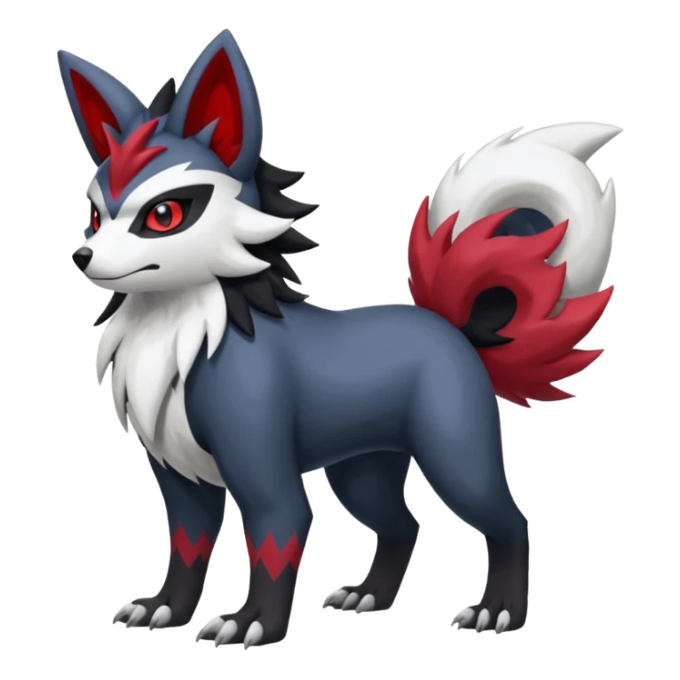 Zorua-Zangoose-Obstagoon-Absol-hybrid-fusion, full body sticker