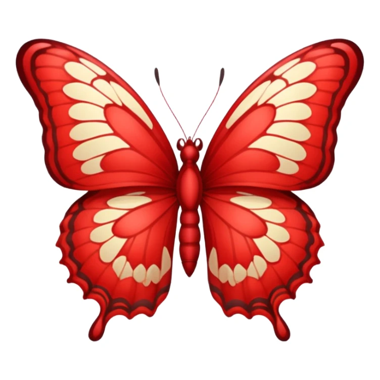 UNA MARIPOSA ROJA, PERO DEBE SER UN ROJO UN PELÍN CLARO. sticker