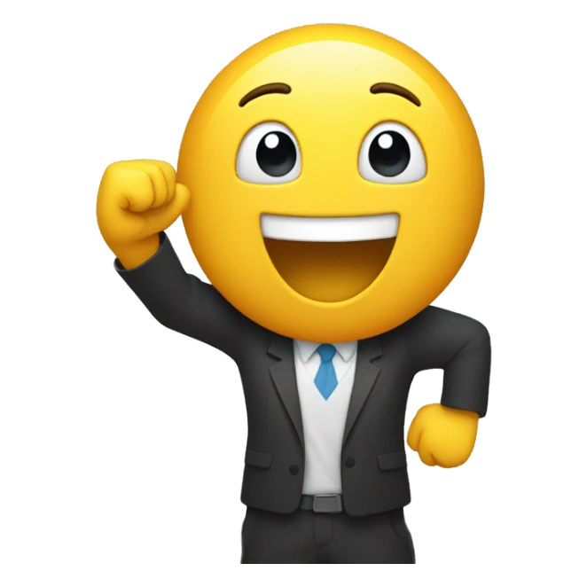 Happy arms up sticker