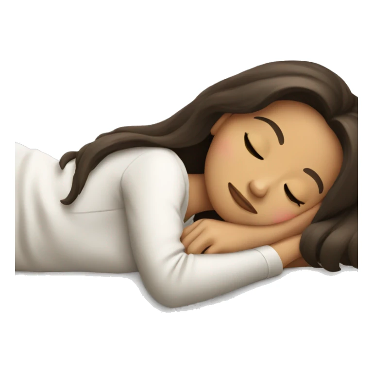 Brunette girl sleeping sticker