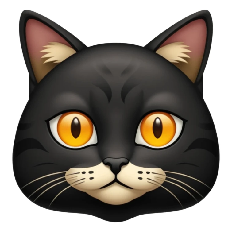 een zwarte kat die aan het wenen is met tranen sticker