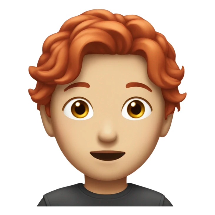 Huh Yujin with short red hair sticker