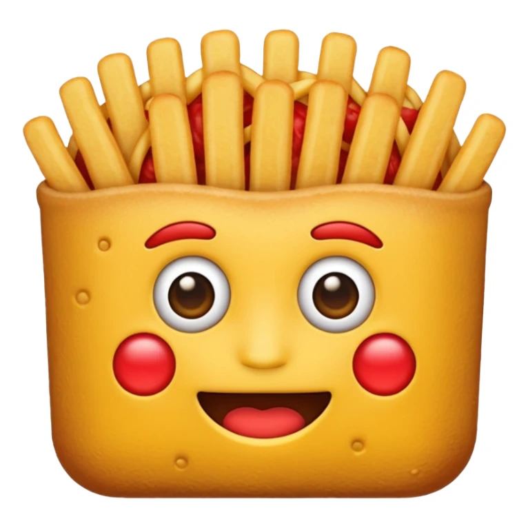 Red French frize emoji sticker