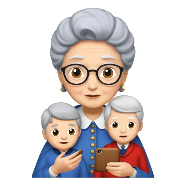 add the boy and make the granny more british  sticker
