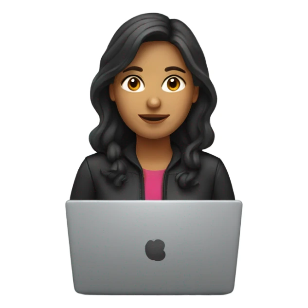 Spanish Woman in laptop sticker