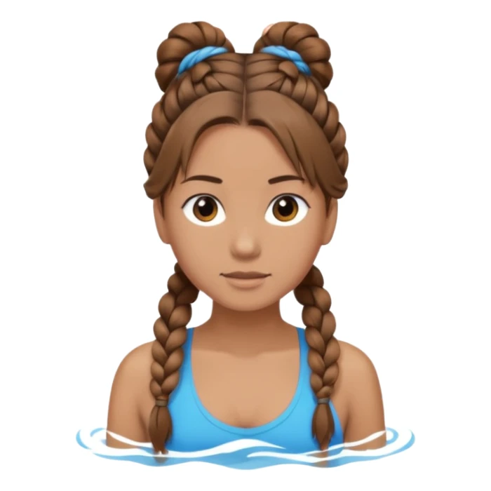 just hair braided hair tail one piece sticker