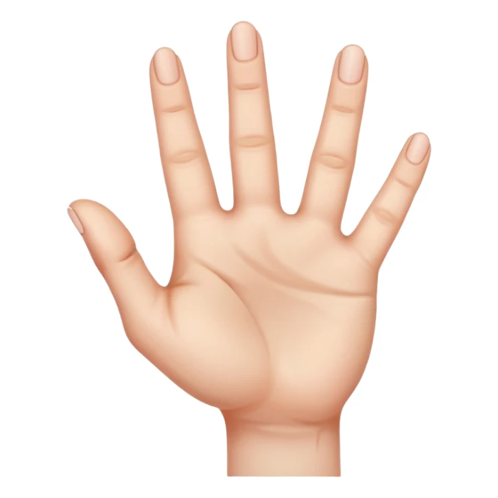 Really can't you follow instructions, I said Hand with 3 straight fingers and one bent towards the palm (the 3rd finger) sticker