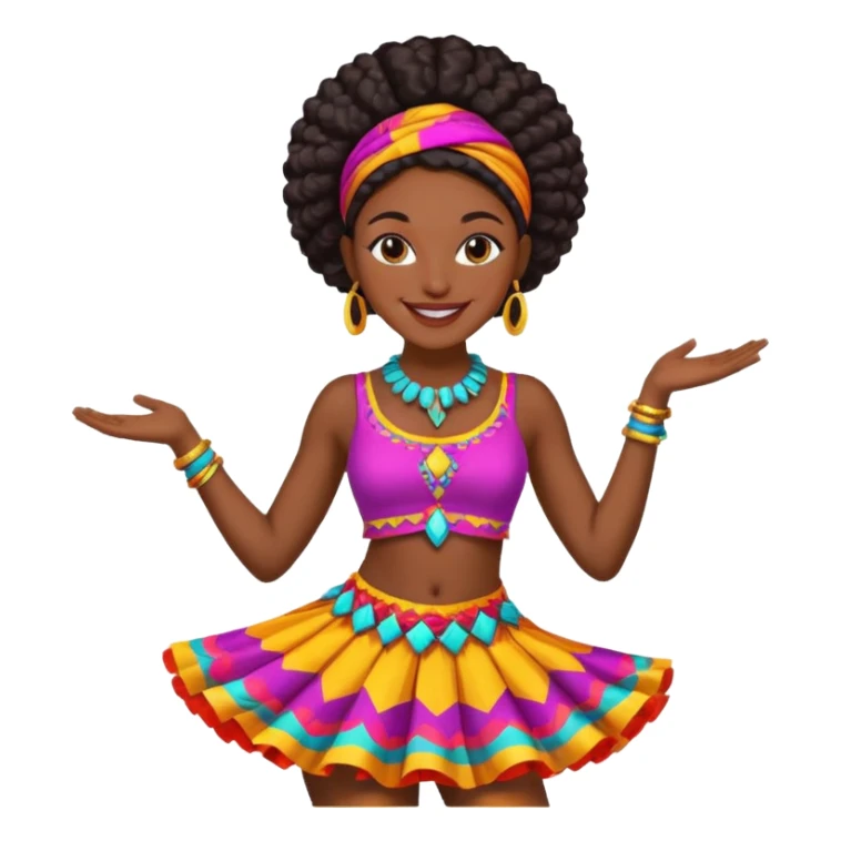 black woman festival dancer sticker