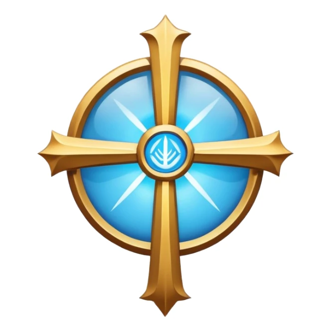 apostle emblem with light blue colors, biblical symbol sticker