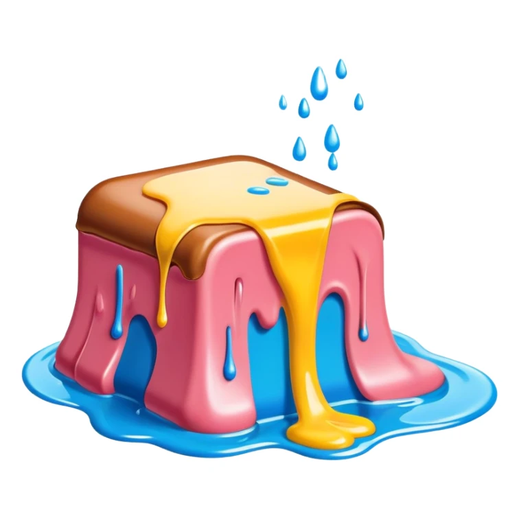 surreal dali style melting spam art landscape sticker