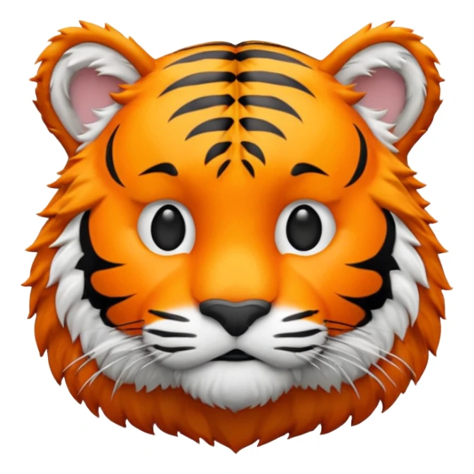 Tiger emoji, 4 legs, 3D emoji style sticker
