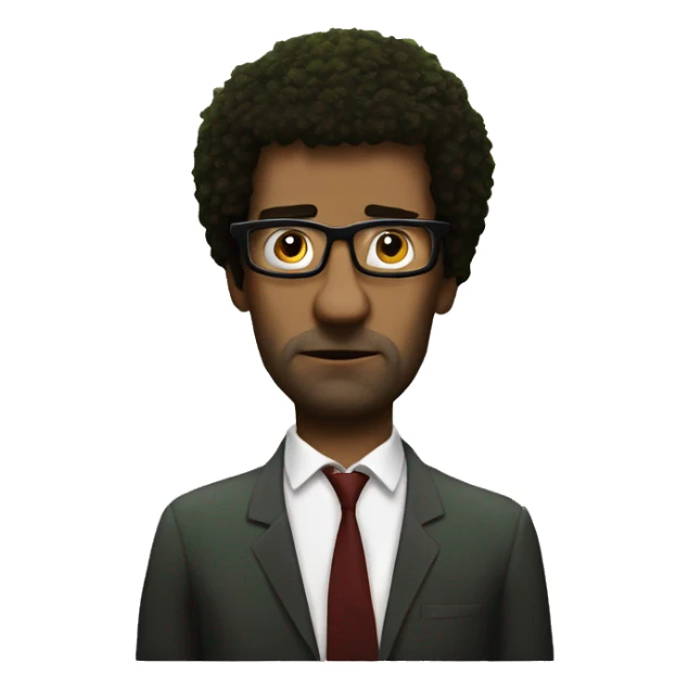 Moss from the IT crowd in font of computer sticker