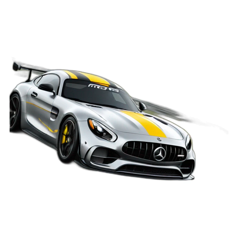 gt3 amg gt on racetrack sticker